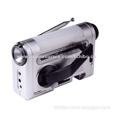 AM/FM Weather Warning Dynamo Radio with Emergent Alarm Function Illumination at Night